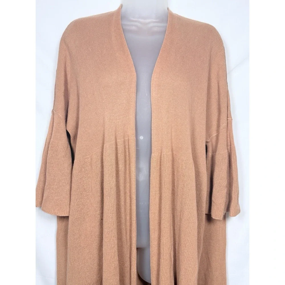 Free People Making Waves Cardigan XS Oversized Boho Duster Linen Blend‎